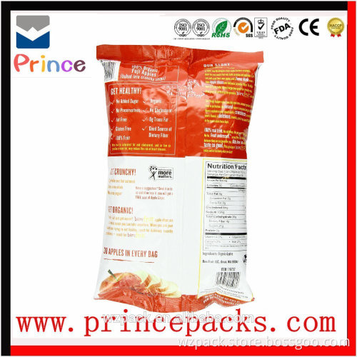 wholesale back center heat sealed food grade plastic bags for popcorner